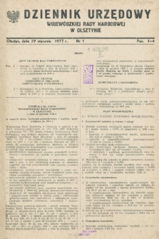 Dziennik Urzędowy Wojewódzkiej Rady Narodowej w Olsztynie. 1977, nr 1 (29 stycznia)