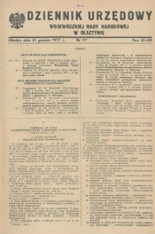 Dziennik Urzędowy Wojewódzkiej Rady Narodowej w Olsztynie. 1977, nr 11 (31 grudnia)