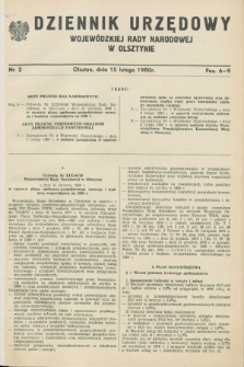 Dziennik Urzędowy Wojewódzkiej Rady Narodowej w Olsztynie. 1980, nr 2 (15 lutego)