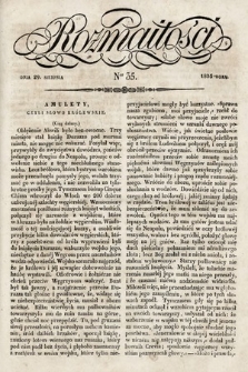 Rozmaitości : pismo dodatkowe do Gazety Lwowskiej. 1835, nr 35