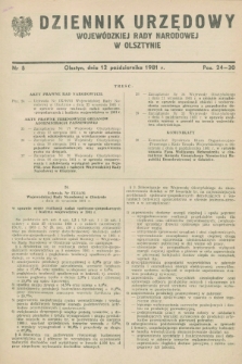 Dziennik Urzędowy Wojewódzkiej Rady Narodowej w Olsztynie. 1981, nr 5 (12 października)