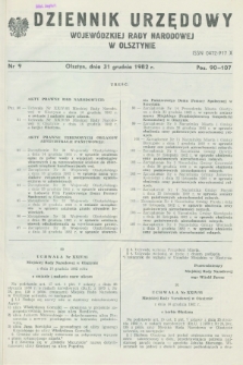 Dziennik Urzędowy Wojewódzkiej Rady Narodowej w Olsztynie. 1982, nr 9 (31 grudnia)