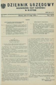 Dziennik Urzędowy Wojewódzkiej Rady Narodowej w Olsztynie. 1983, nr 3 (16 maja)