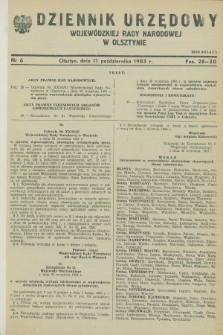 Dziennik Urzędowy Wojewódzkiej Rady Narodowej w Olsztynie. 1983, nr 6 (11 października)