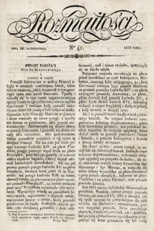 Rozmaitości : pismo dodatkowe do Gazety Lwowskiej. 1835, nr 41