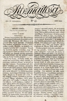 Rozmaitości : pismo dodatkowe do Gazety Lwowskiej. 1835, nr 42