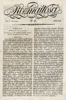 Rozmaitości : pismo dodatkowe do Gazety Lwowskiej. 1835, nr 45