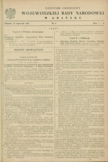 Dziennik Urzędowy Wojewódzkiej Rady Narodowej w Gdańsku. 1952, nr 2 (25 stycznia)