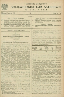 Dziennik Urzędowy Wojewódzkiej Rady Narodowej w Gdańsku. 1952, nr 6 (25 marca)
