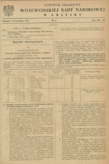 Dziennik Urzędowy Wojewódzkiej Rady Narodowej w Gdańsku. 1952, nr 8 (25 kwietnia)