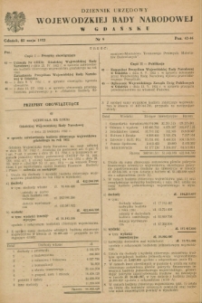 Dziennik Urzędowy Wojewódzkiej Rady Narodowej w Gdańsku. 1952, nr 9 (22 maja)