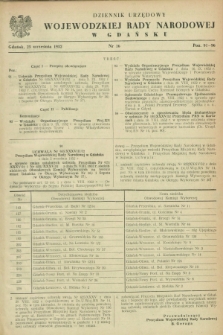 Dziennik Urzędowy Wojewódzkiej Rady Narodowej w Gdańsku. 1952, nr 16 (25 września)