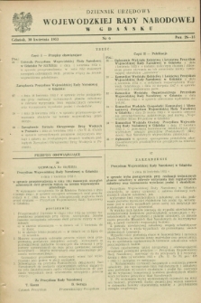 Dziennik Urzędowy Wojewódzkiej Rady Narodowej w Gdańsku. 1953, nr 6 (30 kwietnia)