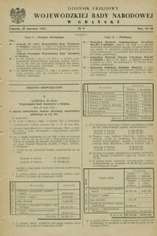 Dziennik Urzędowy Wojewódzkiej Rady Narodowej w Gdańsku. 1953, nr 9 (25 czerwca)
