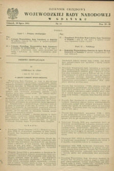 Dziennik Urzędowy Wojewódzkiej Rady Narodowej w Gdańsku. 1953, nr 11 (30 lipca)