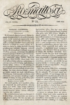 Rozmaitości : pismo dodatkowe do Gazety Lwowskiej. 1835, nr 52