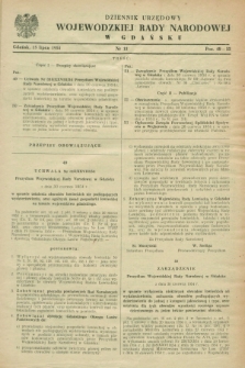 Dziennik Urzędowy Wojewódzkiej Rady Narodowej w Gdańsku. 1954, nr 11 (15 lipca)