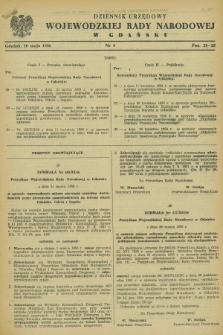Dziennik Urzędowy Wojewódzkiej Rady Narodowej w Gdańsku. 1956, nr 4 (10 maja)