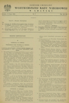 Dziennik Urzędowy Wojewódzkiej Rady Narodowej w Gdańsku. 1956, nr 7 (31 lipca)