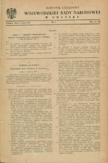Dziennik Urzędowy Wojewódzkiej Rady Narodowej w Gdańsku. 1957, nr 5 (6 lipca 1957)