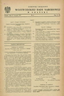 Dziennik Urzędowy Wojewódzkiej Rady Narodowej w Gdańsku. 1957, nr 6 (17 sierpnia)