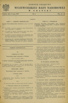 Dziennik Urzędowy Wojewódzkiej Rady Narodowej w Gdańsku. 1958, nr 2 (5 maja)