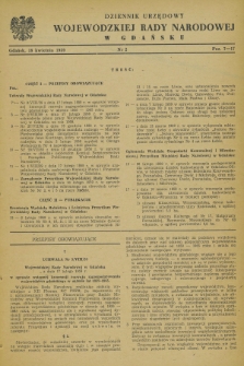 Dziennik Urzędowy Wojewódzkiej Rady Narodowej w Gdańsku. 1959, nr 2 (18 kwietnia)