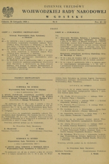 Dziennik Urzędowy Wojewódzkiej Rady Narodowej w Gdańsku. 1959, nr 6 (28 listopada)
