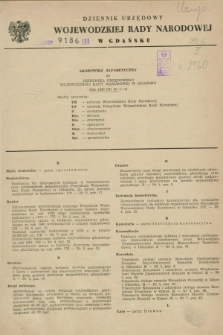 Dziennik Urzędowy Wojewódzkiej Rady Narodowej w Gdańsku. 1960, Skorowidz alfabetyczny