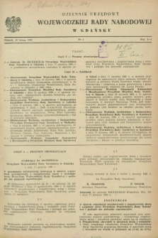 Dziennik Urzędowy Wojewódzkiej Rady Narodowej w Gdańsku. 1961, nr 1 (10 lutego)