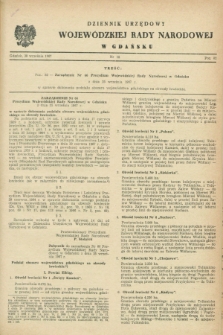 Dziennik Urzędowy Wojewódzkiej Rady Narodowej w Gdańsku. 1967, nr 15 (30 września)