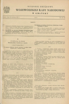 Dziennik Urzędowy Wojewódzkiej Rady Narodowej w Gdańsku. 1970, nr 6 (30 kwietnia)