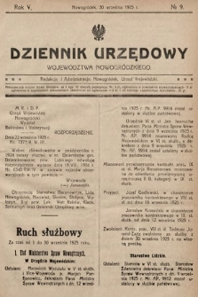 Dziennik Urzędowy Województwa Nowogródzkiego. 1925, nr 9