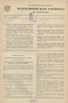 Dziennik Urzędowy Wojewódzkiej Rady Narodowej w Gdańsku. 1972, nr 1 (29 stycznia)
