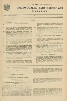 Dziennik Urzędowy Wojewódzkiej Rady Narodowej w Gdańsku. 1972, nr 6 (20 maja)