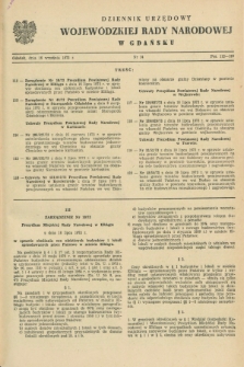 Dziennik Urzędowy Wojewódzkiej Rady Narodowej w Gdańsku. 1973, nr 14 (16 września)