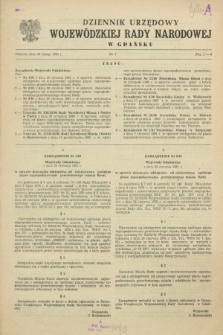 Dziennik Urzędowy Wojewódzkiej Rady Narodowej w Gdańsku. 1981, nr 1 (10 lutego)