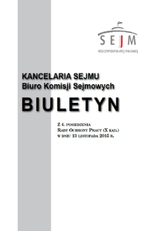 Biuletyn z 4 Posiedzenia Rady Ochrony Pracy [...]. Kadencja 10, 2015/2019