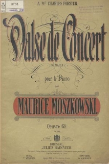 Valse de concert (Fa Majeur) : pour le piano : op. 69