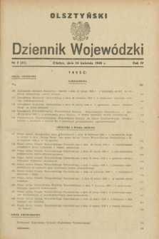 Olsztyński Dziennik Wojewódzki. R.4, nr 9 (24 kwietnia 1948) = nr 42