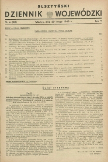 Olsztyński Dziennik Wojewódzki. R.5, nr 4 (20 lutego 1949) = nr (60)