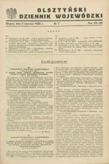 Olsztyński Dziennik Wojewódzki. [R.6], nr 7 (5 kwietnia 1950)