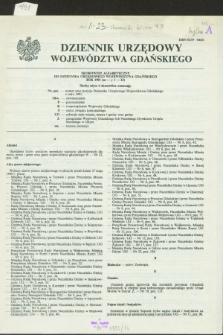 Dziennik Urzędowy Województwa Gdańskiego. 1991, Skorowidz alfabetyczny