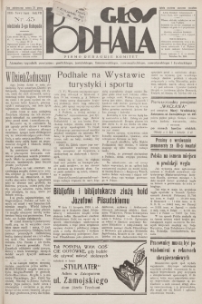 Głos Podhala : aktualny tygodnik powiatów: gorlickiego, jasielskiego, limanowskiego, nowosądeckiego, nowotarskiego i żywieckiego. 1935, nr 45