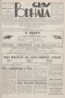 Głos Podhala : aktualny tygodnik powiatów: gorlickiego, jasielskiego, limanowskiego, nowosądeckiego, nowotarskiego i żywieckiego. 1935, nr 49