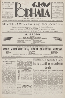 Głos Podhala : aktualny tygodnik powiatów: gorlickiego, jasielskiego, limanowskiego, nowosądeckiego, nowotarskiego i żywieckiego. 1935, nr 50