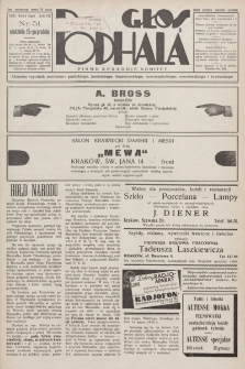 Głos Podhala : aktualny tygodnik powiatów: gorlickiego, jasielskiego, limanowskiego, nowosądeckiego, nowotarskiego i żywieckiego. 1935, nr 51