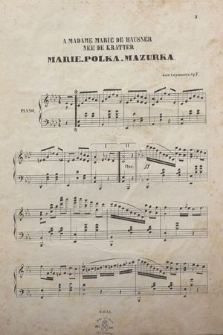 Marie : polka mazurka : op. 7