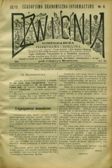 Dźwignia Gospodarcza, Przemysłowa i Handlowa : czasopismo ekonomiczno-informacyjne : organ Towarzystwa Kupców i Przemysłowców, Tow. Kupców i Młodzieży Handlowej i Tow. Drobnych Kupców : organ Komitetu Wynalazców Polskich : organ nieoficyalny Towarzystwa Urzędników Prywatnych. R.8, nr 8 (15 kwietnia 1901) + dod.