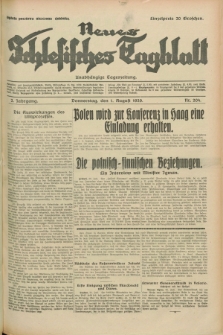 Neues Schlesisches Tagblatt : unabhängige Tageszeitung. Jg.2, Nr. 204 (1 August 1929)